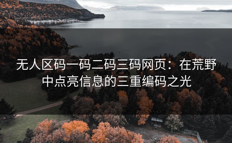 无人区码一码二码三码网页:在荒野中点亮信息的三重编码之光 无人区码一码二码三码网页:在荒野中点亮信息的三重编码之光