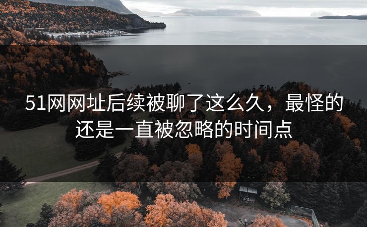 51网网址后续被聊了这么久,最怪的还是一直被忽略的时间点 51网网址后续被聊了这么久,最怪的还是一直被忽略的时间点